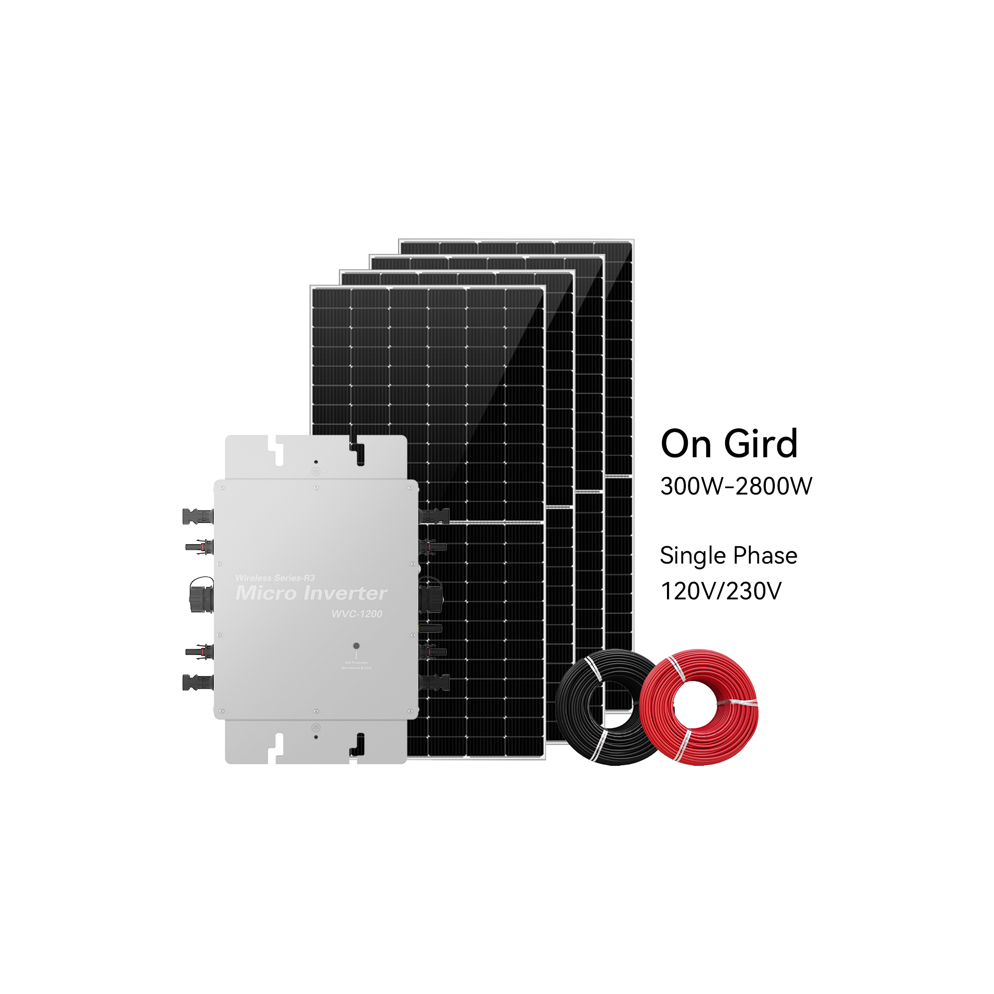 屋顶微型微型微型逆变单晶并网太阳能系统